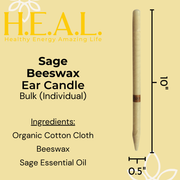 Load image into Gallery viewer, healthyenergyamazinglife Ear Candles Sage Beeswax Harmony&#39;s Ear Candles
