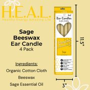 Load image into Gallery viewer, healthyenergyamazinglife Ear Candles Sage Beeswax Harmony&#39;s Ear Candles
