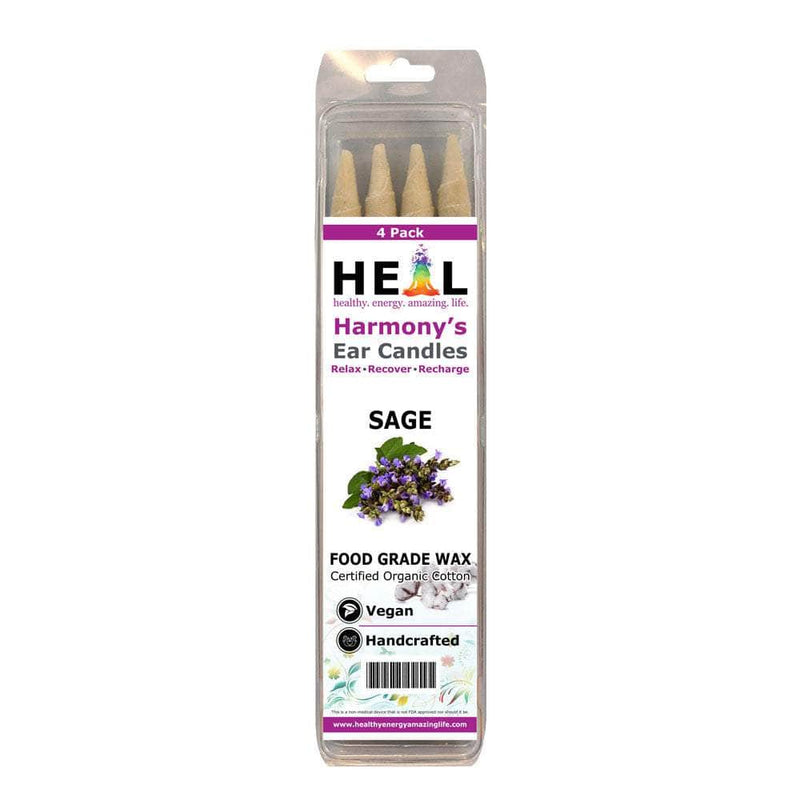 healthyenergyamazinglife Ear Candles 4-Pack Sage Harmony's Ear Candles