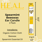 Load image into Gallery viewer, healthyenergyamazinglife Ear Candles Spearmint Beeswax Harmony&#39;s Ear Candles
