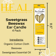 Load image into Gallery viewer, healthyenergyamazinglife Ear Candles Sweetgrass Beeswax Harmony&#39;s Ear Candles
