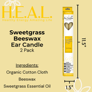 Load image into Gallery viewer, healthyenergyamazinglife Ear Candles Sweetgrass Beeswax Harmony&#39;s Ear Candles
