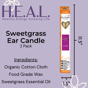 Load image into Gallery viewer, healthyenergyamazinglife Ear Candles Sweetgrass Harmony&#39;s Ear Candles
