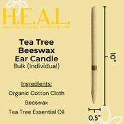 Load image into Gallery viewer, healthyenergyamazinglife Ear Candles Tea Tree Beeswax Harmony&#39;s Ear Candles

