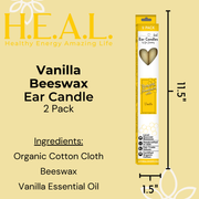 Load image into Gallery viewer, healthyenergyamazinglife Ear Candles Vanilla Beeswax Harmony&#39;s Ear Candles
