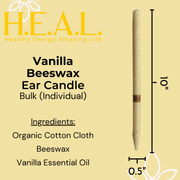 Load image into Gallery viewer, healthyenergyamazinglife Ear Candles Vanilla Beeswax Harmony&#39;s Ear Candles
