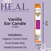 Load image into Gallery viewer, healthyenergyamazinglife Ear Candles Vanilla Harmony&#39;s Ear Candles
