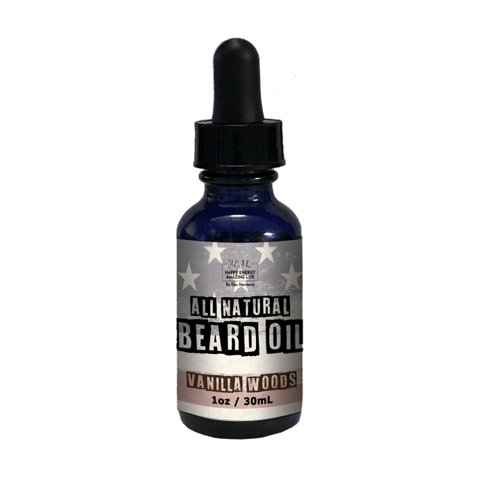 healthyenergyamazinglife Natural Health Products Beard Oil: Vanilla Woods - 1oz