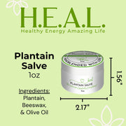 Load image into Gallery viewer, healthyenergyamazinglife Natural Health Products H.E.A.L.&#39;s Plantain Salves
