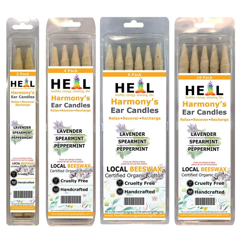 healthyenergyamazinglife Ear Candles Lavender, Spearmint & Peppermint Beeswax Harmony's Ear Candles