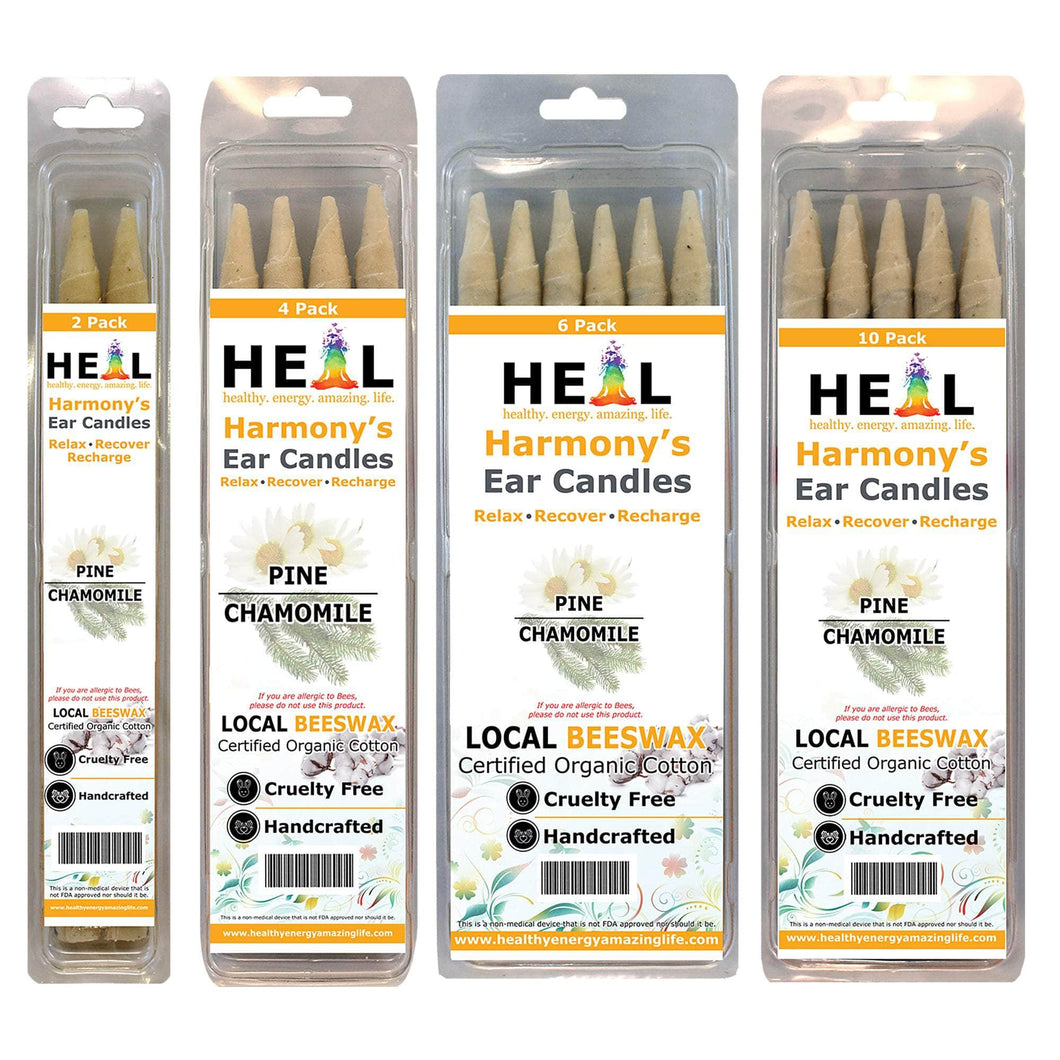 healthyenergyamazinglife Ear Candles Pine & Chamomile Beeswax Harmony's Ear Candles