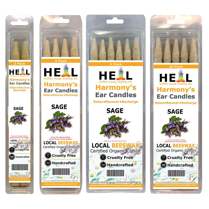 healthyenergyamazinglife Ear Candles Sage Beeswax Harmony's Ear Candles